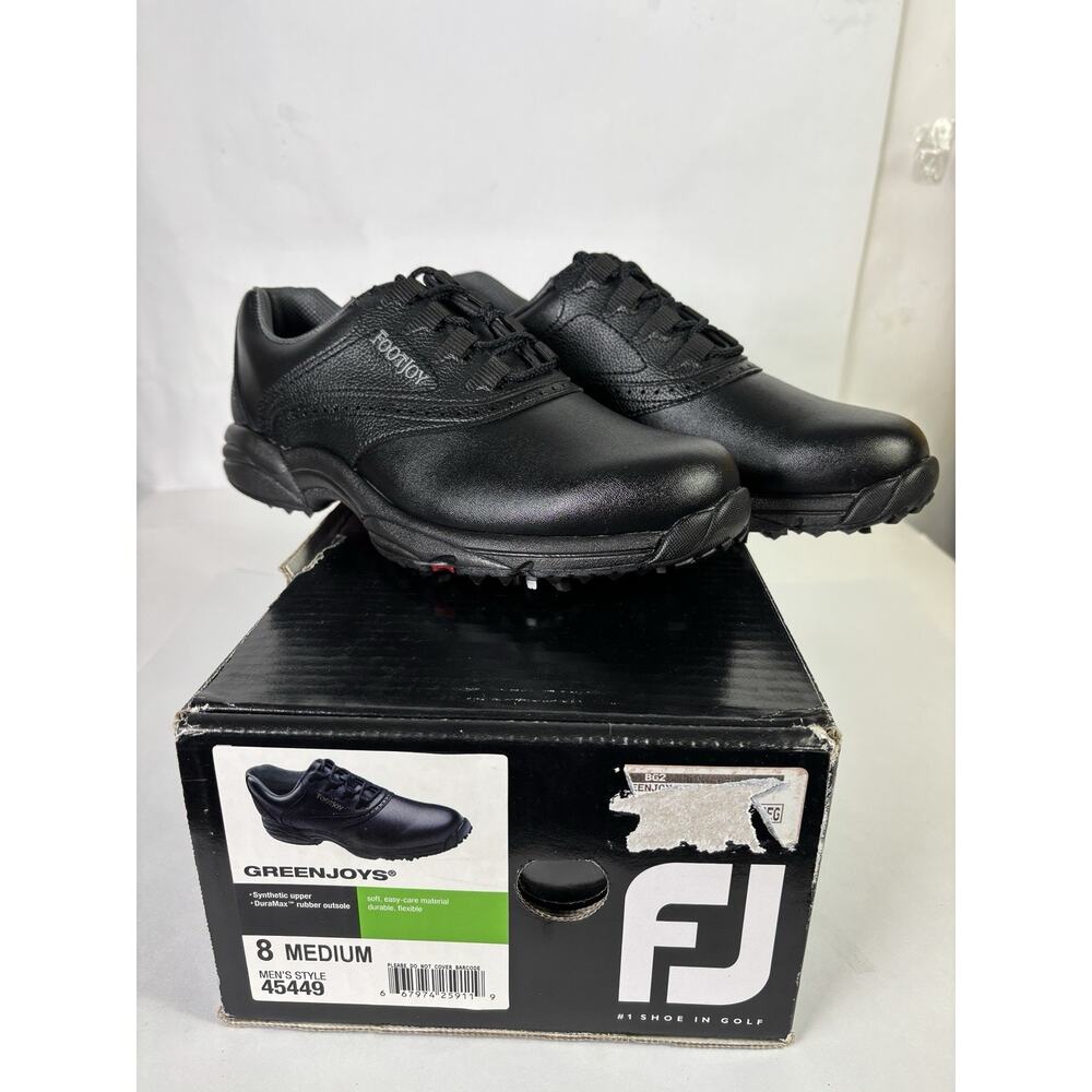 Footjoy Greenjoys 45449 Black Soft Spikes Cleat Golf Shoes Size Mens 8 M NEW